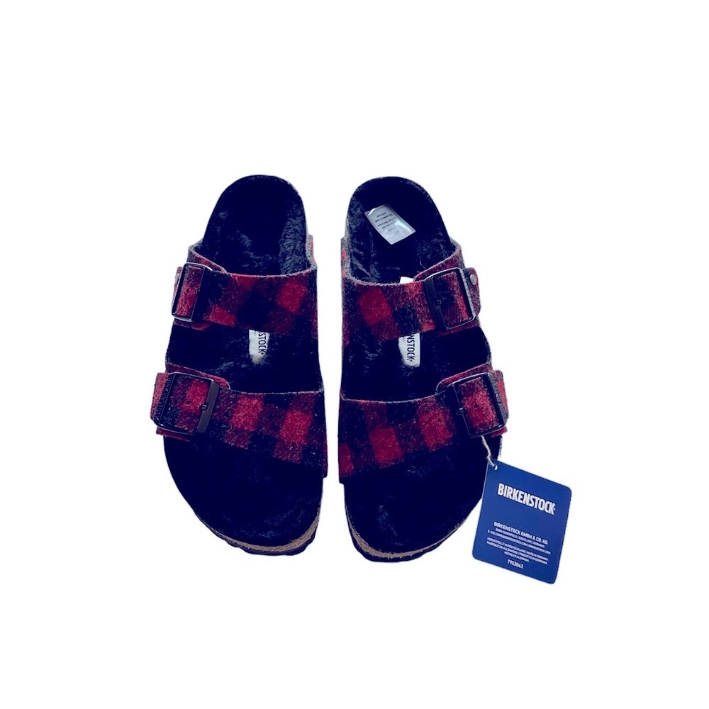 Arizona Shearling Plaid Red Birkenstock - Picture 2 of 7